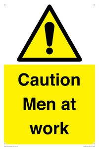 Caution Men at work